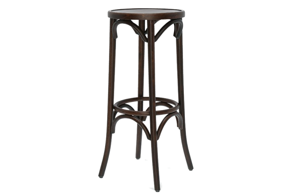 Polished Bentwood Bistro High Stool 1