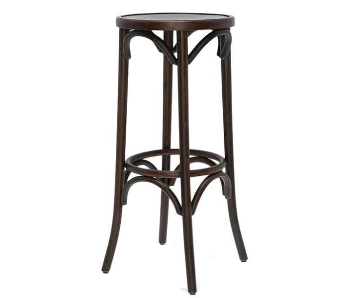 Polished Bentwood Bistro High Stool 1