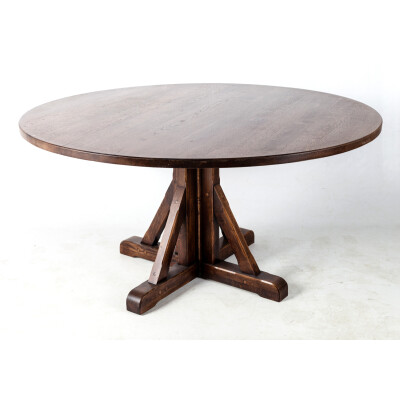 Rustic Gothic Large Pedestal Table 1