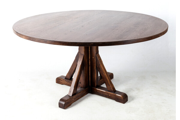 Rustic Gothic Large Pedestal Table 1