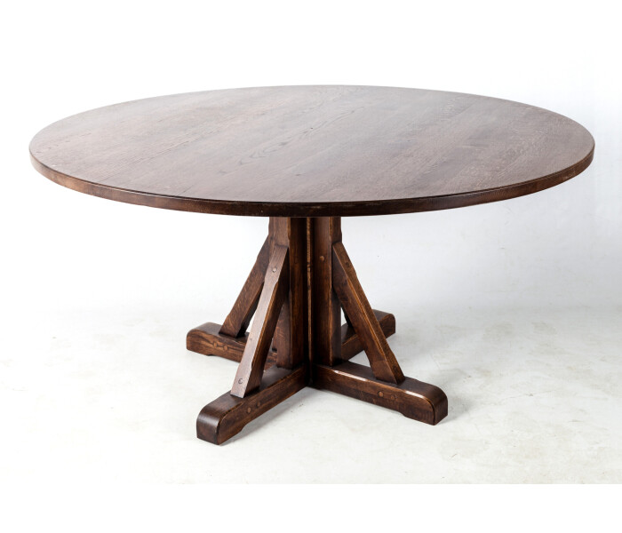 Rustic Gothic Large Pedestal Table 1