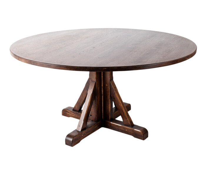 Rustic Gothic Large Pedestal Table