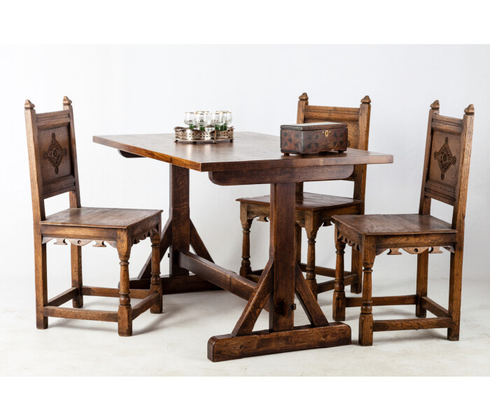 Rustic Gothic Large Refectory Table 4