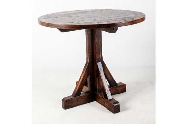 Rustic Gothic Small Pedestal Table 1