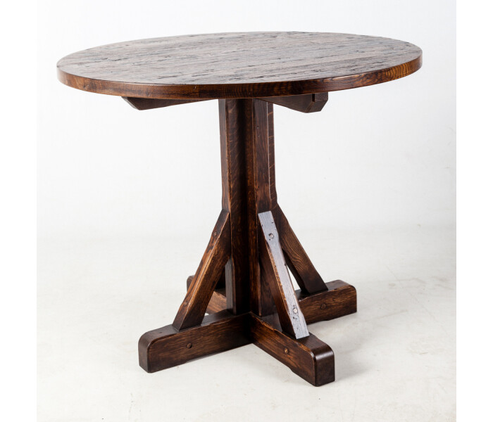 Rustic Gothic Small Pedestal Table 1