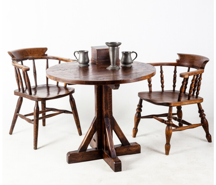 Rustic Gothic Small Pedestal Table 5