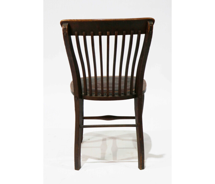 Set of 3 slat back dining chairs 6