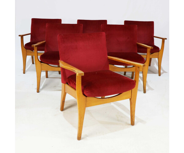 Set of 8 retro armchairs 1