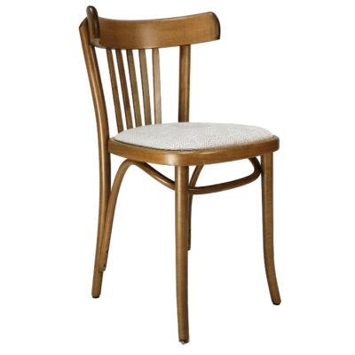 Slatback Bentwood Cafe Chair Upholstered 1