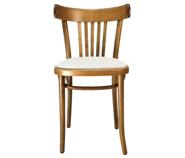Slatback Bentwood Cafe Chair Upholstered 2