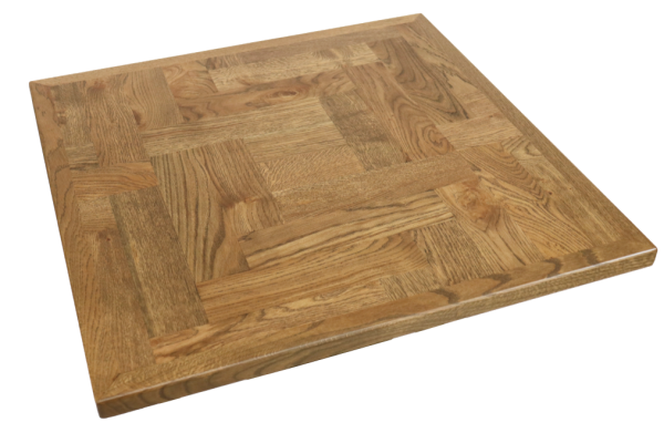 Square Parquet Oak Table Top 1