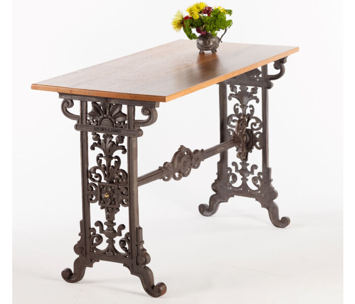 Sunflower Large Twin Pedestal Cast Iron Table Base 3