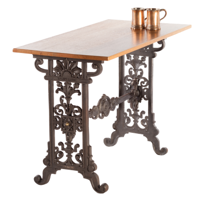 Sunflower Small Twin Pedestal Cast Iron Table Base 1