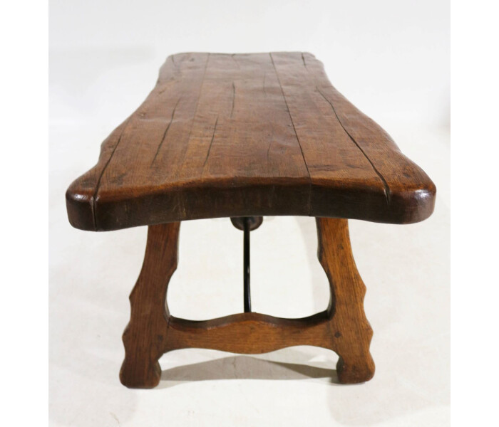Wavy oak coffee table 4