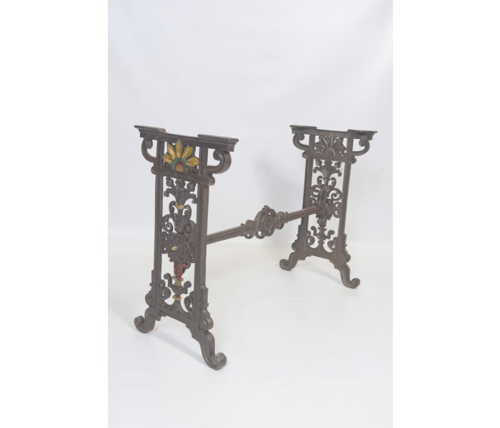 Small Cast Iron Table Floral Design